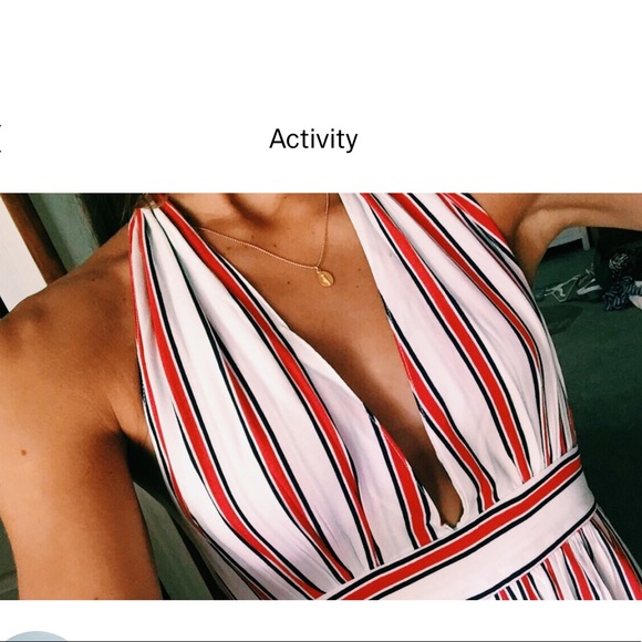 Striped halter top urban outfitters jumpsuit - Picture 3 of 4